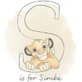 Komar Poster S Zoals Simba - 40x50 Cm - Beige