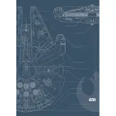 Komar Poster Star Wars Blauwdruk Falcon 50 X 70 Cm
