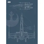 Komar Poster Star Wars Blauwdruk X -wing 50 X 70 Cm