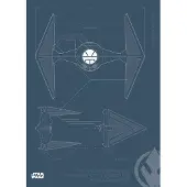 Komar Poster Star Wars Blauwdruk Sith Tie-fighter 50 X 70 Cm