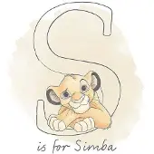 Komar Poster S Zoals Simba - 30x40 Cm - Beige