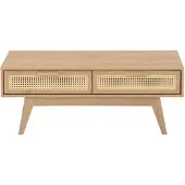 Loft 24 Salontafel Bridget 2 laden, poten van massief hout, breedte 110 cm, hoogte 43 cm (1 stuk)
