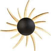 FISCHER&HONSEL GMBH LED-wandlamp Sol, zwart, Woon-/ Eetkamer, metaal, Modern, LED wandlamp