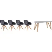 SalesFever 5-delige eetkamerset in Scandinavisch design