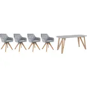 SalesFever 5-delige eetkamerset in Scandinavisch design