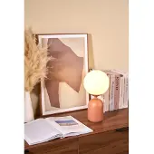 Pauleen Tafellamp Glowing Charm, bruin / roest, Woon-/ Eetkamer, Keramiek, Jong wonen, Tafellamp