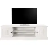 Loft 24 Tv-meubel Liotta met kabeldoorgang en 1 losse plank, massief grenen