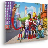 Komar Artprint op linnen Spidey and His Amazing Friends Selfie - Größe 60 x 40 cm (1 stuk)