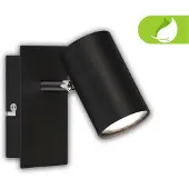 B.K.Licht BRILONER Isil A – Opbouwspot – wandlmp met EEK A lichtbron* – zwenkbaar spotjes – plafondspots zwart – 12 cm