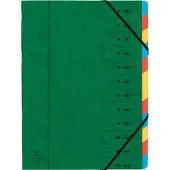 Exacompta Sorteermap 54123E A4 Groen Spaanplaat 24 x 1 x 32 cm