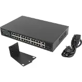 Lanberg USB 2.0 Adapter - - RSGE-24P-2GE-2S-360 - 2 Poorten - Fast Ethernet - Wit