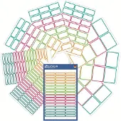 Avery Zweckform AVERY Schooletiketten Klevend Kleurenassortiment 130 x 183 mm