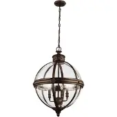 FEISS LED Kroonluchter | 4X E14 Max 60W | Dimbaar | British Bronze