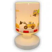 Niermann Standby Tafellamp Baustelle, wit / opaal, Kinderkamer, Kunststof, Tafellamp