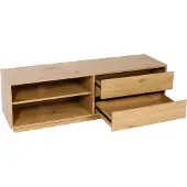 Mendler TV-rek -J78, TV-tafel lowboard ladekast, lade, MDF 42x140x40cm ~ eiken look