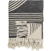 Bloomingville Anek Plaid, Zwart, Katoen