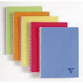 Clairefontaine Linicolor Schrijfblok A5+ Geruit Spiraal gebonden PP (Polypropeen) Kleurenassortiment 100 Pagina's 50 Vellen