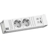 Bachmann CONI 2xCEE7/3 1xUSB A/C 22W 0,2m GST18 RAL9010