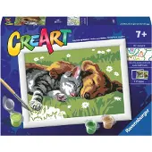 Ravensburger CreArt Sleeping Cats and Dogs - Schilderen op nummer - Acrylverf op waterbasis