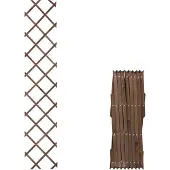 Relaxdays plantenklimrek uitschuifbaar - set van 3 - klimplantensteun - dennenhout