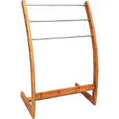Spirella MSV Handdoeken ophangrek badkamer - bamboe hout - 57 x 35 x 85 cm - Handdoekrekken