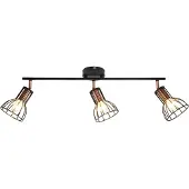 Sanico Drievoudige plafondlamp Sofia, zwart, 3x E14