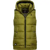 MARIKOO Bodywarmer 'Zarinaa' olijfgroen / zwart / wit