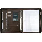 Alassio ringmap Massa, A4, kunstleer, met rekenmachine, bruin
