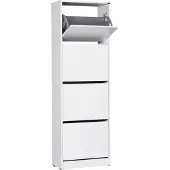 Hannah Home Schoenenkast - Wit - 51 x 157 x 26 cm