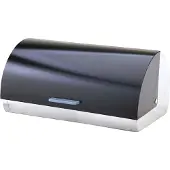 Michelino Zwarte Broodtrommel RVS – Brooddoos Metaal – Grote Broodbox – Broodbewaarbox – Brood Bewaren – 38,5 x 28 x 18,5 cm