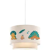 Lux.pro Kinder hanglamp Lurgan E27 wit met dinosaurus motief