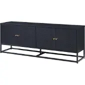En.casa TV meubel Janakkala staal 153x35x55 cm zwart []
