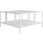 En.casa Salontafel Kumlinge metaal 40x80x80 cm wit []