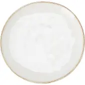 Koopman Wit Kammenen Bord met Bruine Rand - 21 cm