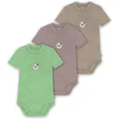 Normani Rompertje/body 'Tihoi' beige / groen / wit