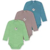 Normani Rompertje/body chamois / azuur / grasgroen