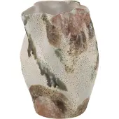 J-Line vaas Maan Rond - keramiek - mix - 19 cm hoog
