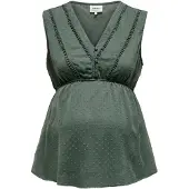 ONLY Maternity Blouse 'Mama' donkergroen