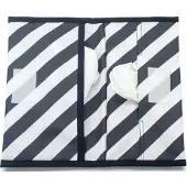 Kipkep Napper Luier-etui Black Stripes - etuitje voor luiers en billendoekjes - waterdicht - gecoat - zwart-wit