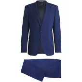 BOSS Tweedelig slim-fit pak van stretchwol Maat 102
