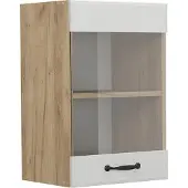 Vicco R-Line Glazen keukenkast – 40 cm Wit Landhuis