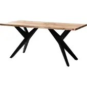 Wohnling Bureau acaciahout metaal 200x100 cm