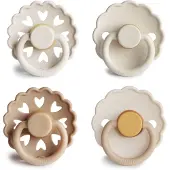 Frigg - Snowflake Dream Latex 4-Pack - Creme/Beige - Size 1
