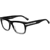 Dsquared2 D2 0163 Black grey horn 54/17/145 MAN Brilmonturen