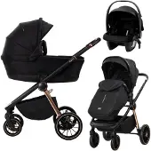 Lorelli Bianca Black 3-in-1 Kinderwagen incl. i-Size Autostoel 1002201-2501