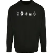 Merchcode Shirt 'Christmas' zwart / wit