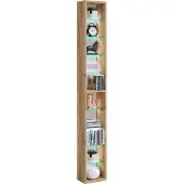 VCM Houten CD DVD plank Boekenkast Opbergmeubel Decoratieve plank Glas Rasato XL