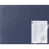 Durable Bureau onderlegger, soepele pvc-folie, 650 x 520 mm, randbescherming, blauw