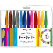 Pentel Brush Sing Ses15-12 Marker Pen 12 Units Veelkleurig Kinderen