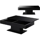 En.casa Salontafel Lünen met opbergruimte 110x60x40 cm zwart